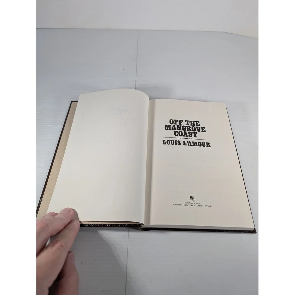 Louis L'Amour Off the Mangrove Coast HC Book Leatherette Gilt Western Collection